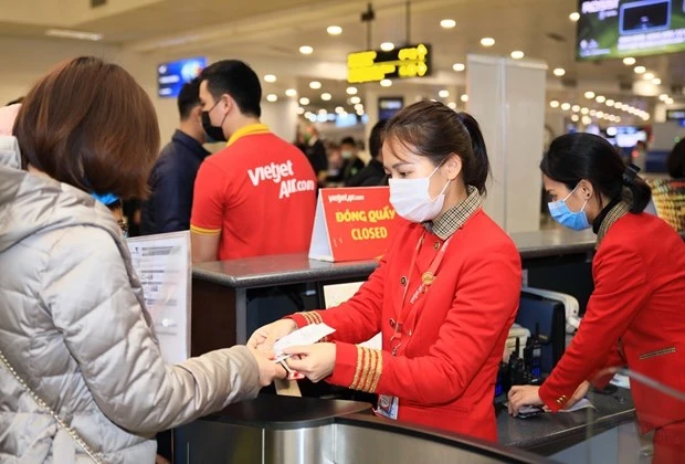 越捷航空发出有关飞行前进行健康申报的通知