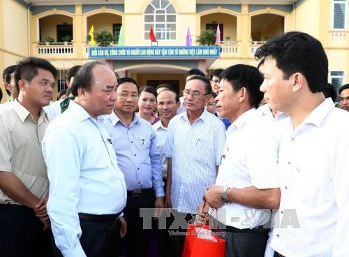 阮春福总理探访象山乡师范种植养殖园