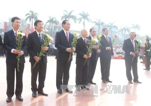 越南党和国家领导人出席已故总书记黎笋诞辰110周年纪念大会