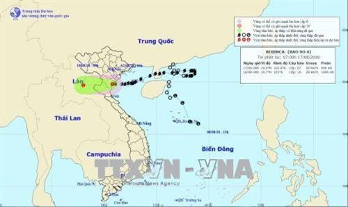 第四号台风登陆清化省并减弱为热带低压