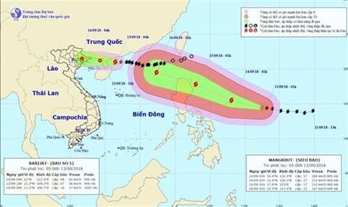 超强台风“山竹”17日将直接影响越南北部沿海各省 