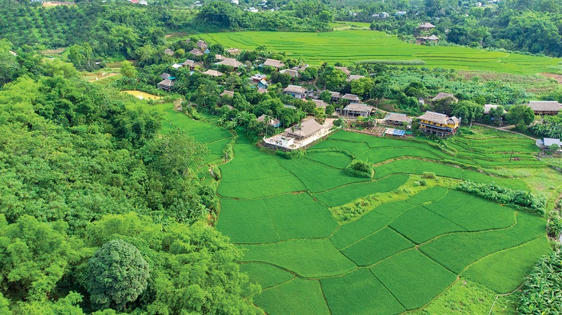 和平省芒族的村寨