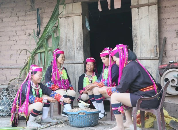 广宁省青衣瑶族妇女传统服装之美