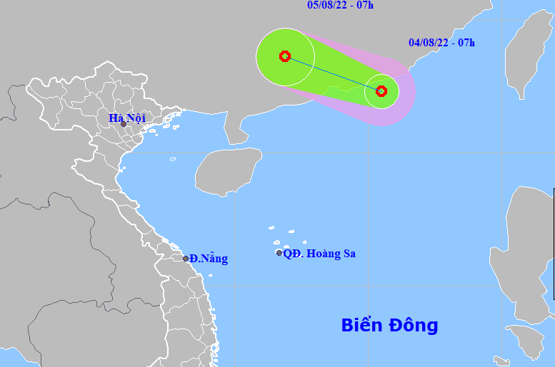 东海北部海域低压区加强为热带低气压