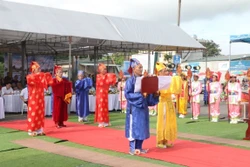 清化省岑山求鱼节吸引大量游客