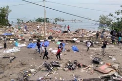 印尼地震海啸灾难中至少有832人死亡